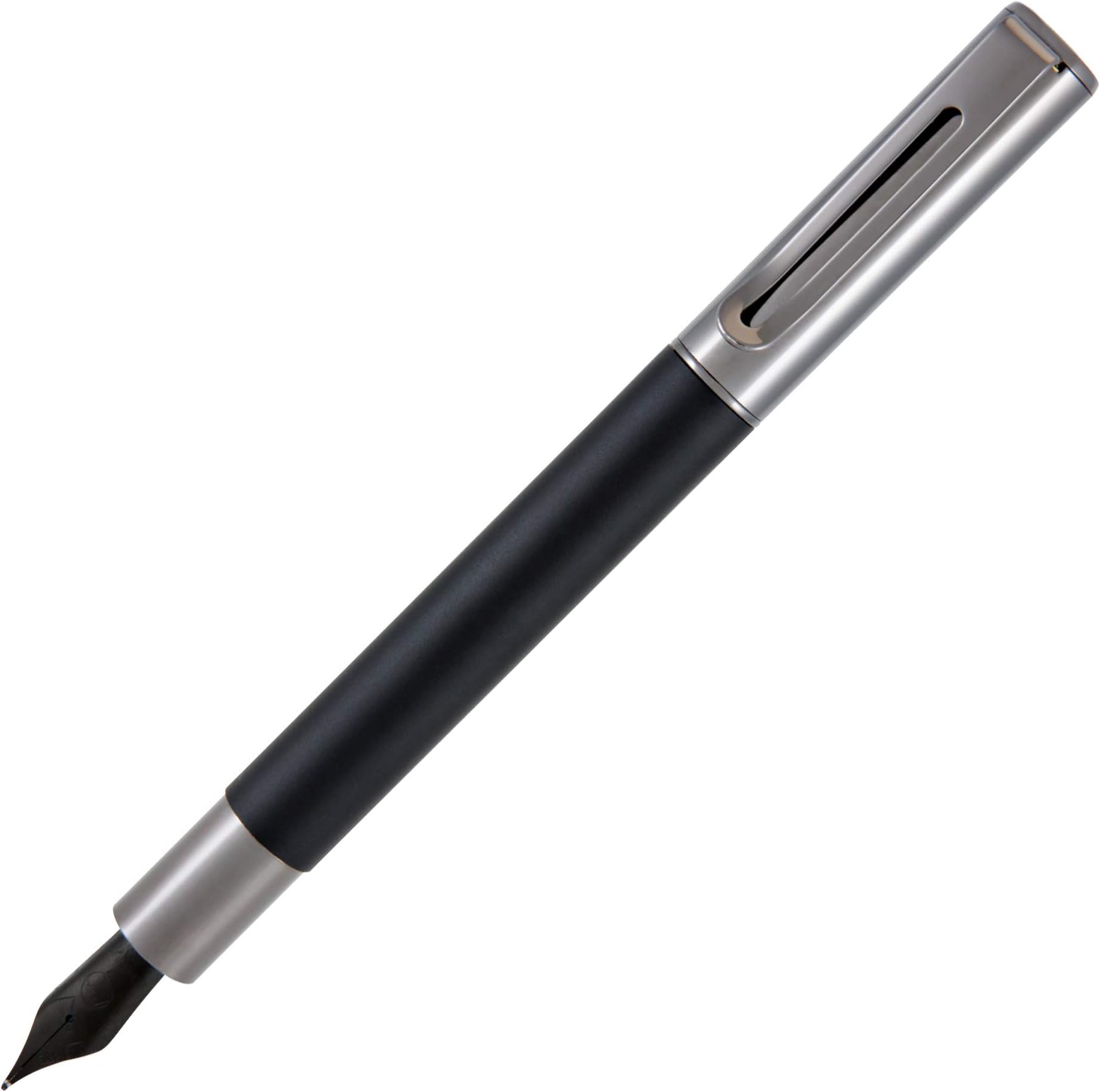 USA Ritma Fountain Pen in Black โ Fine Nib Smooth JoWo Stainless Steel Refillable Ink Cartridge/Converter โ Ideal for Everyday Writing & Journaling