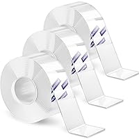 Vista 12 de Cinta adhesiva de nano reutilizable, cinta de montaje de doble cara resistente, extraíble, tiras para colgar cuadros, masilla de póster, pegamento