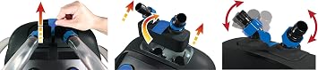 Penn-Plax Cascade Max Flow Canister Filter - 820 GPH Aquarium Filter for Tanks Up to 250+ Gallons - 360 Degree Flow Valves, Poly Fiber Pads and Bio-Sponge - Fresh & Saltwater - 16.6 x 15 x 23.6 in