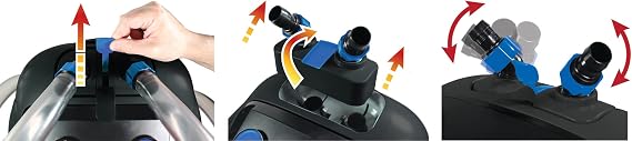 Penn-Plax Cascade Max Flow Canister Filter - 820 GPH Aquarium Filter for Tanks Up to 250+ Gallons - 360 Degree Flow Valves, Poly Fiber Pads and Bio-Sponge - Fresh & Saltwater - 16.6 x 15 x 23.6 in