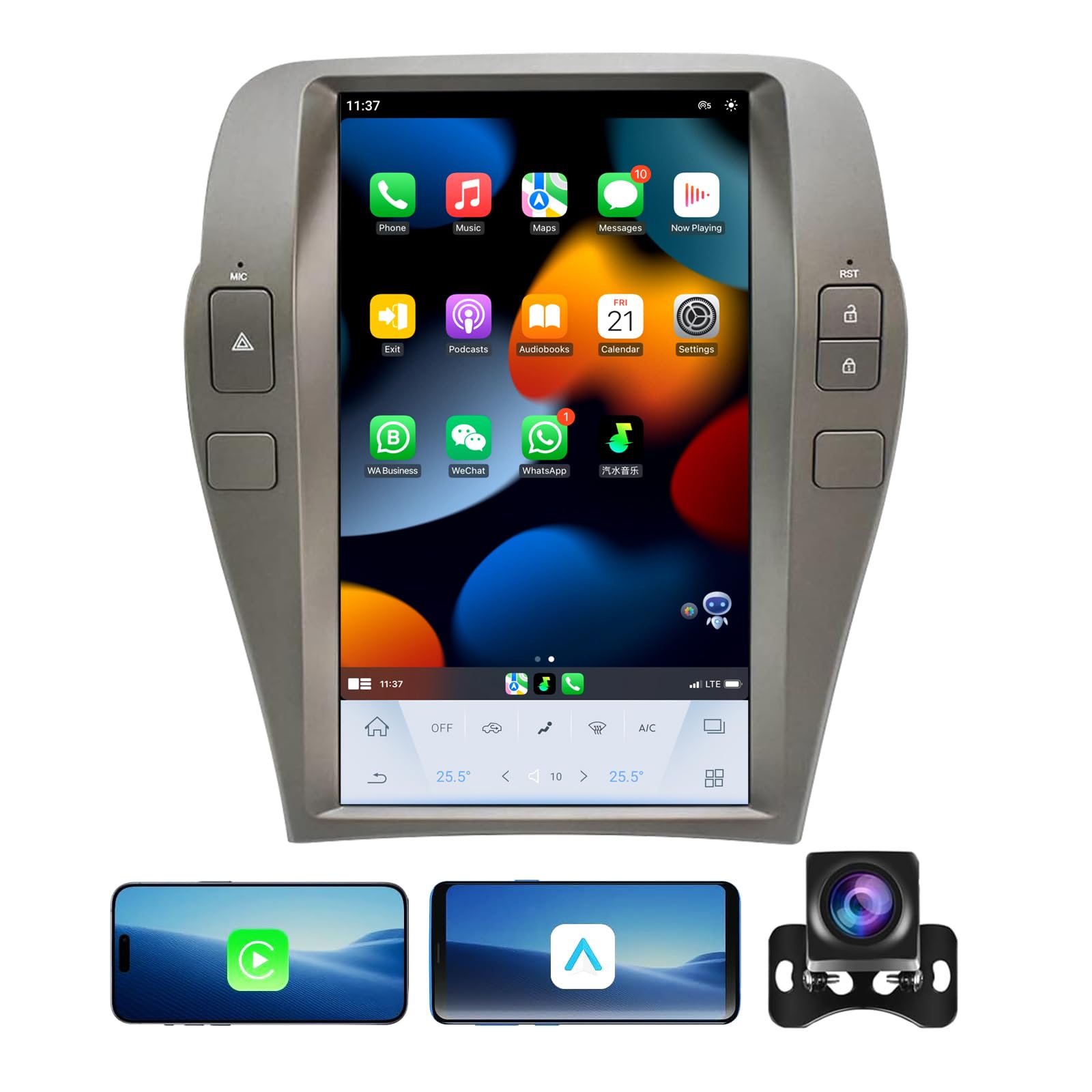Car Stereo Radio for Chevrolet Camaro 2010 2011 2012 2013 2014 2015 Radio Upgrade 12.1 Inch Touch Screen with Carplay & Android Auto SWC DSP 4G WiFi GPS Navigation in Dash Headunit Multimedia Player-image-39