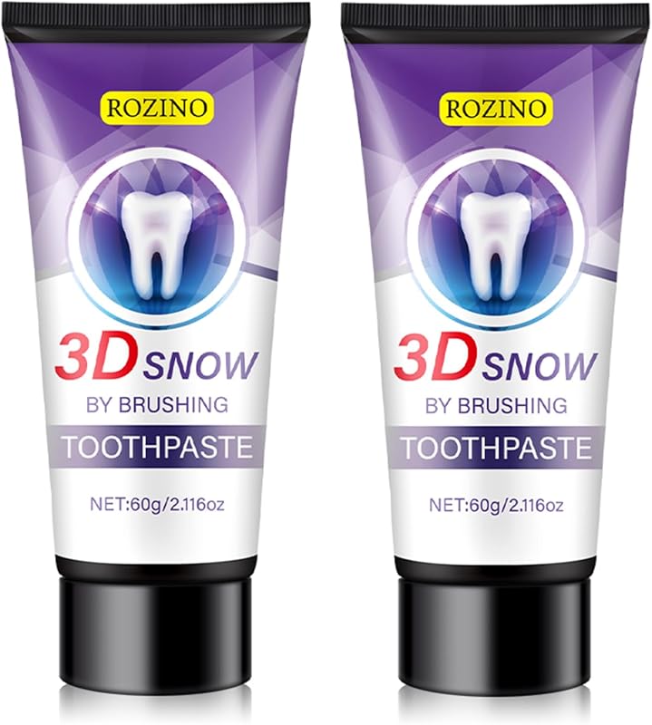 3D Snow Toothpaste，2Pack Stain Removing Teeth Whitener for Sensitive Teeth, Minty Fresh Breath, Whitens Teeth & Freshens Mouth (2.116FLOZ)