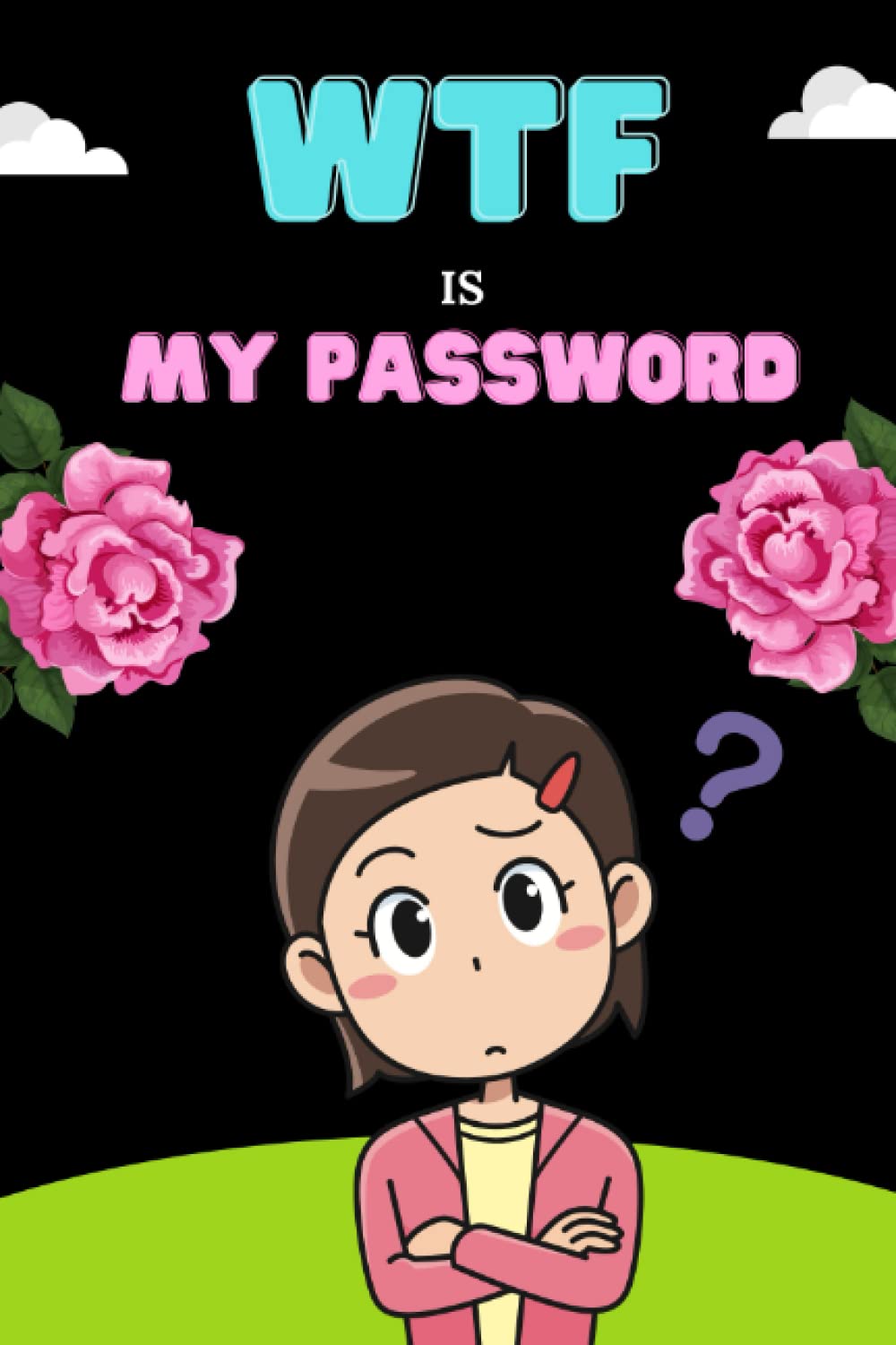 WTF is my password: Alphabetical Pocket Size Password log book black cover internet password organizer