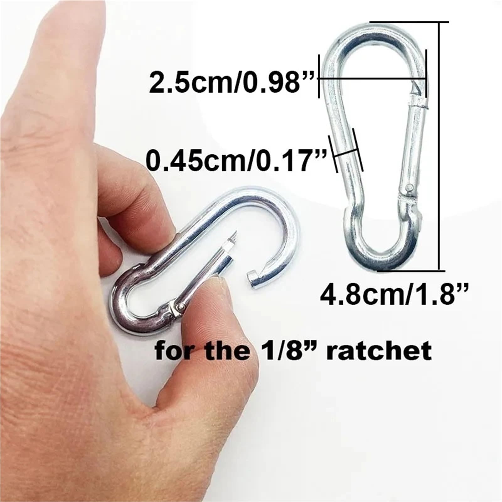 Tensor de cuerda de amarre para tienda de campamento, 6 piezas, fijación de cuerda de viento, hebilla de polea, perchas de trinquete, gancho de cuerda de toldo (2 m 6 piezas)