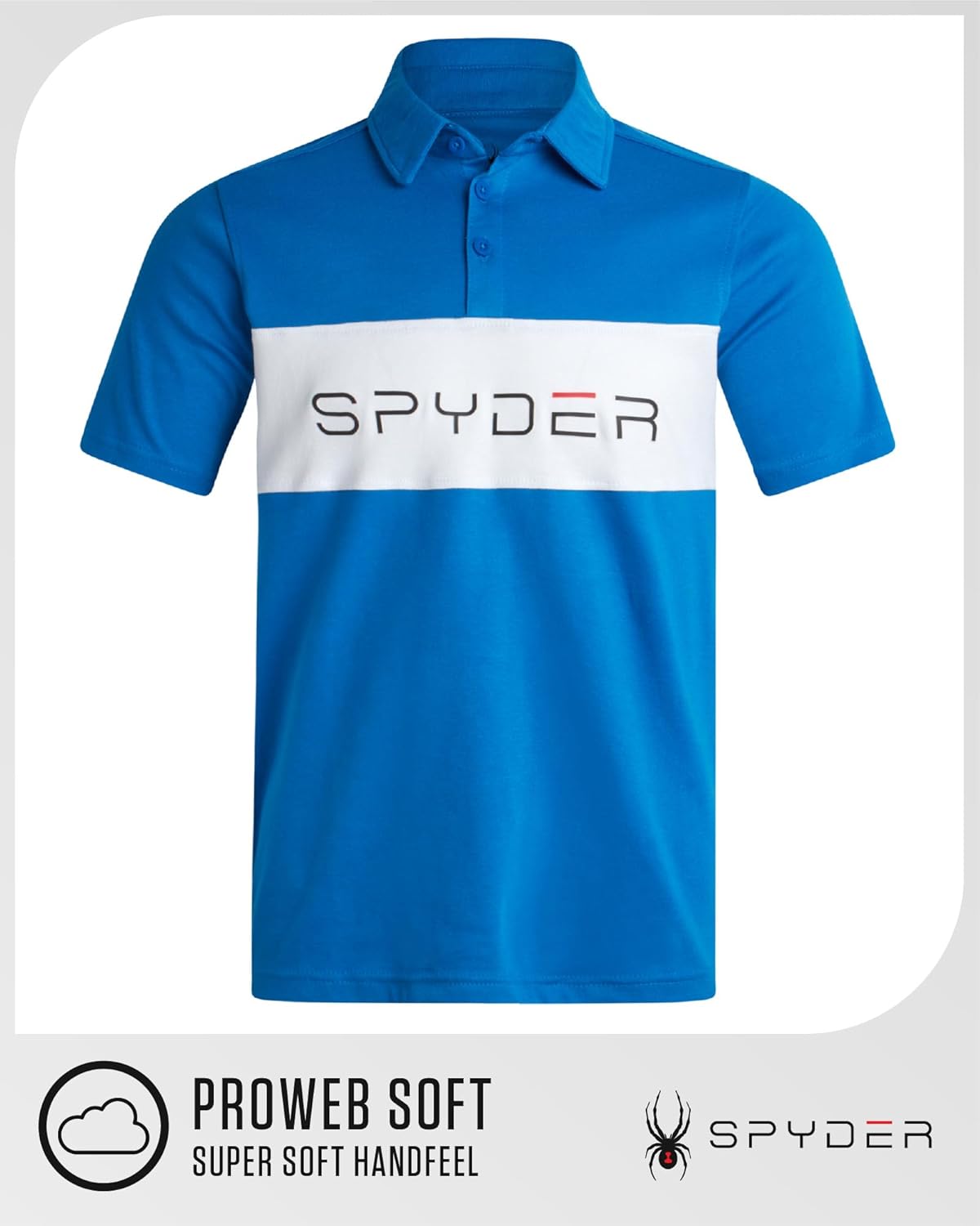 Spyder Mens Polo Shirts - Soft & Breathable Cotton Casual Short Sleeve Polo Shirt - Collared Golf Shirts for Men - Image 6