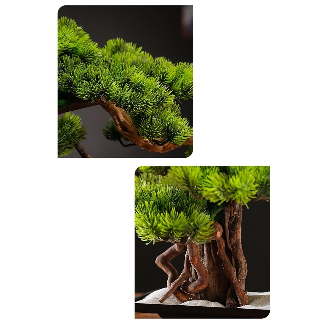 Sztuczne Drzewo Chińskie Ozdoby Zen, Symulowana Sosna, Bonsai, Ganek, Salon, Sztuczna Sosna, Zielona Roślina Do Dekoracji Wnętrz, Sztuczne Drzewo,