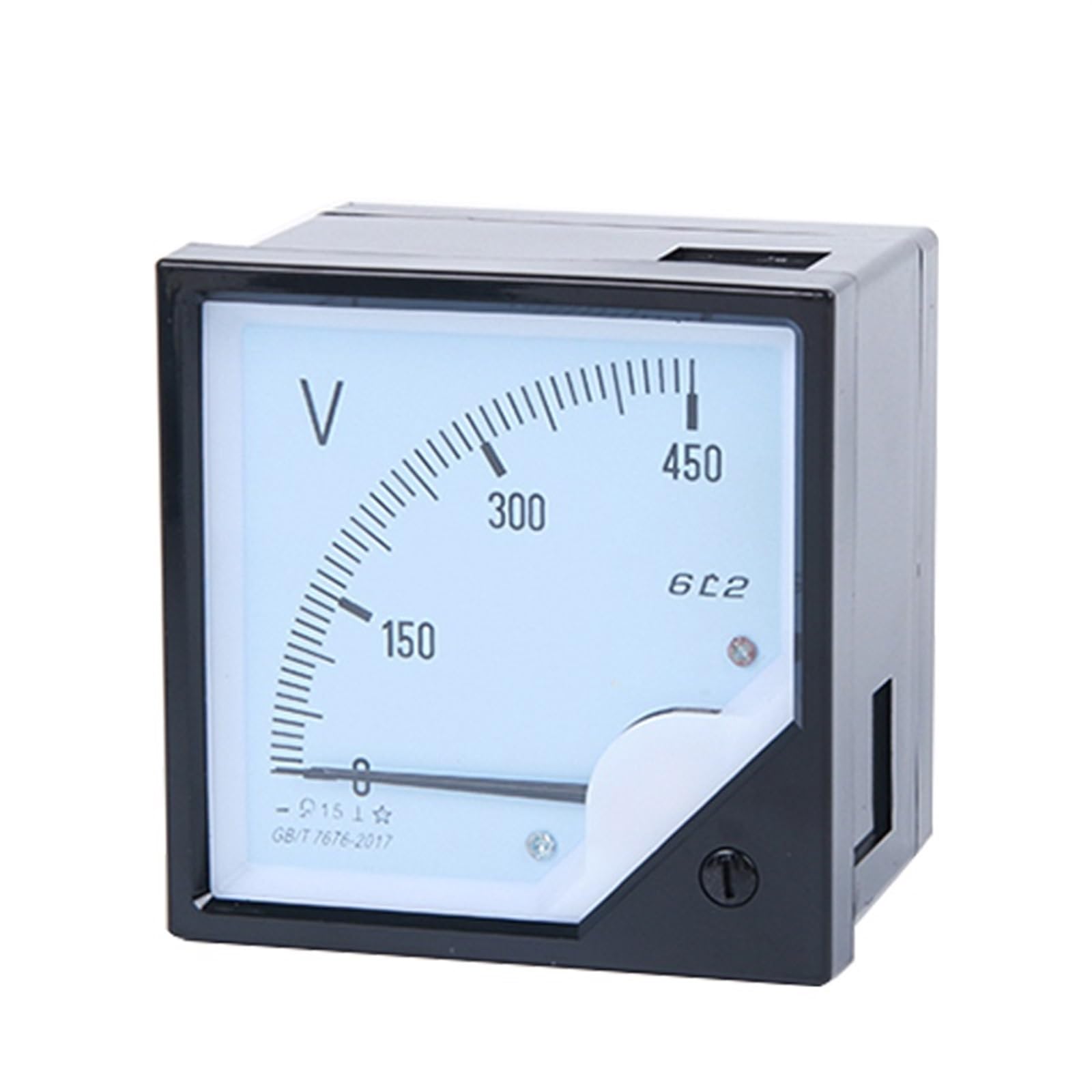 Voltmètre CC de panneau 80x80mm avec aiguille haute précision de type 6C2 - 5