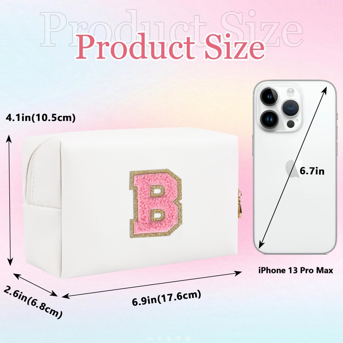 Preppy Personalized Chenille Travel Makeup Bag 3 613EQyufKCL. AC SL1200