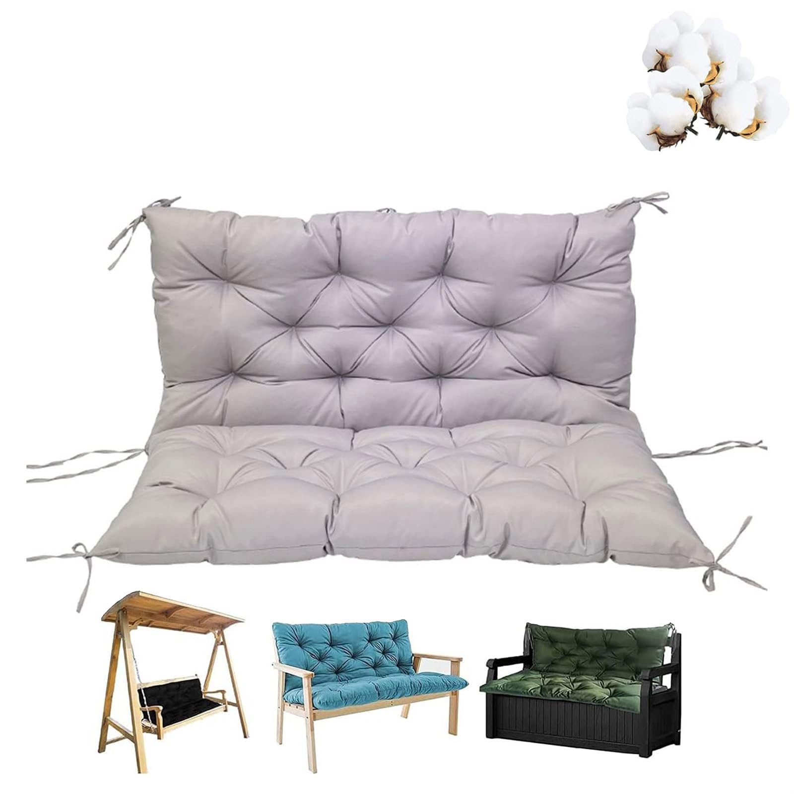 Coussin balancelle imperméable avec dossier 2-3 places