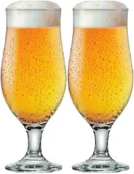 Ruvolo, Kit de Taça Royal Beer, Taça de Vidro para Cerveja 2 pcs, 330ml