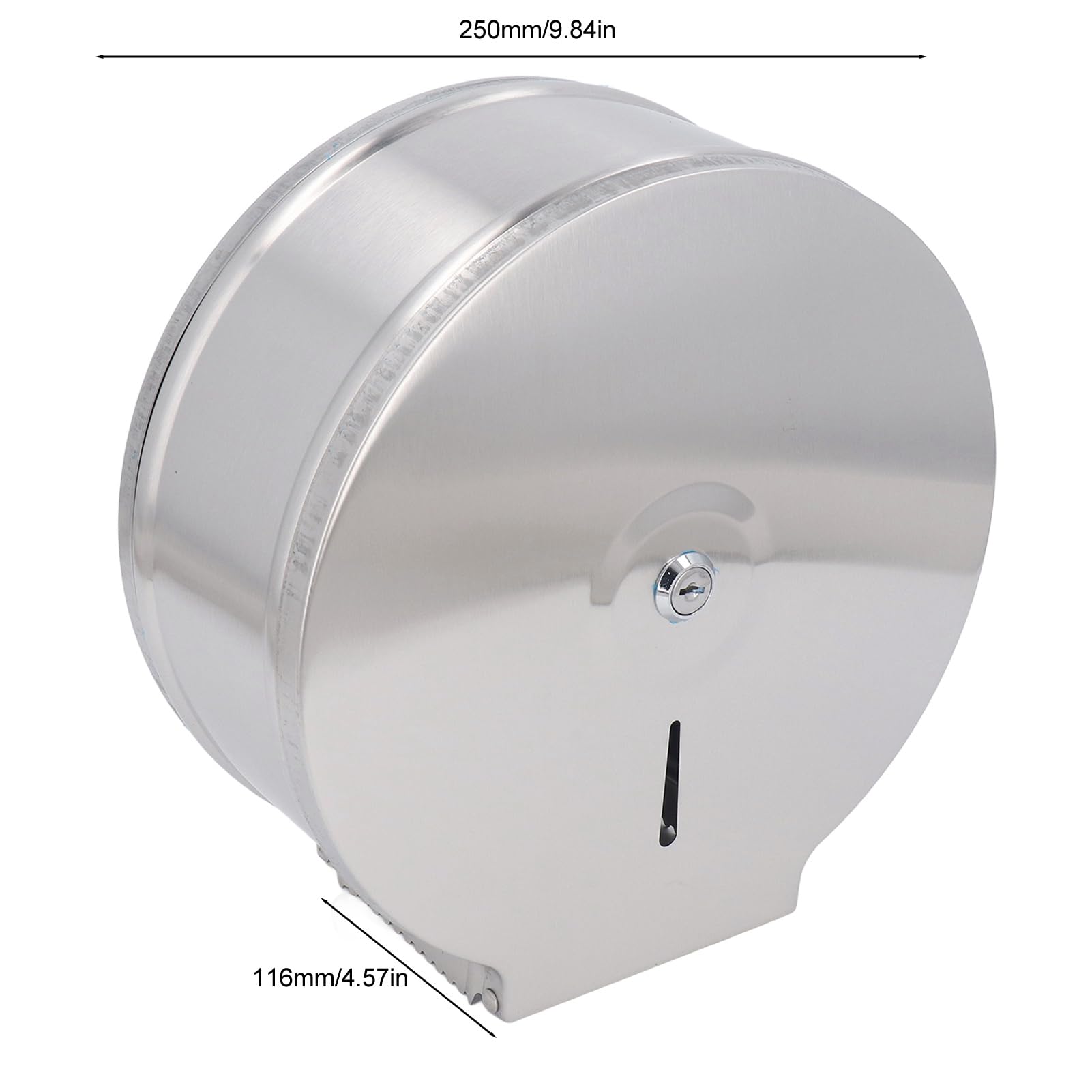 Porte-Rouleau de Papier Toilette Commercial avec 2 Clés, Distributeur de Papier Toilette Mural de Grande capacité pour Toilettes et Salle de Bains