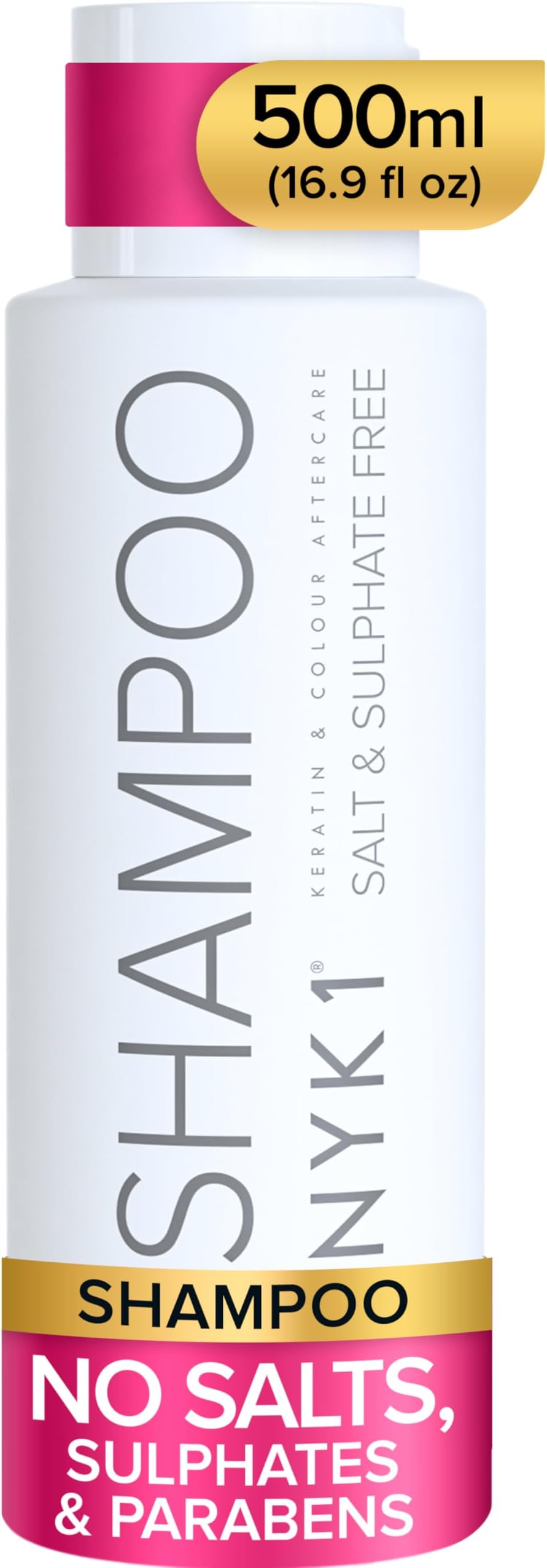 SALT AND SULFATE FREE SHAMPOO (500ml) for use AFTER KERATIN TREATMENTS and for COLOR TREATED HAIR Aftercare for Men and Women. No Salt, Sulfate or Sodium