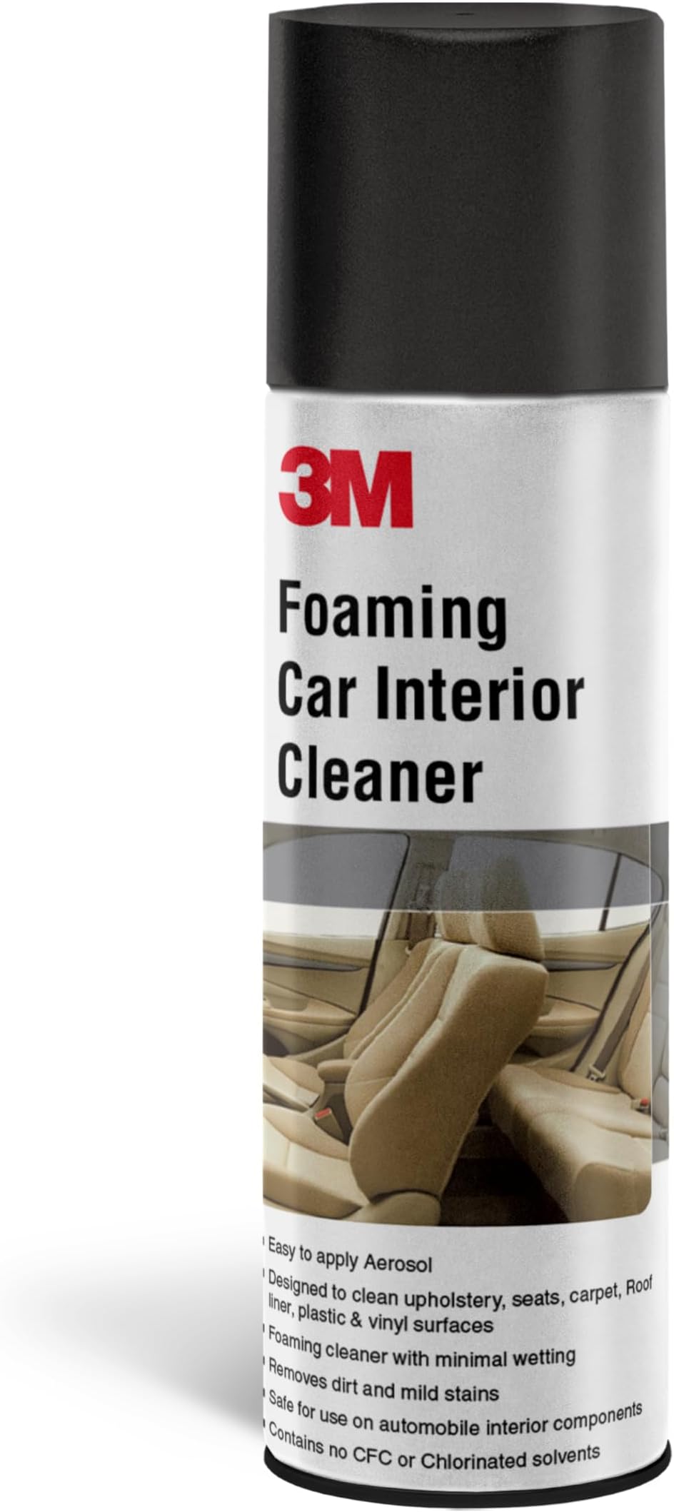 3M Foaming Car Interior Cleaner, Upholstery & Leather Cleaner, Removes Tough Stains & Dirt Inside Your car (290g, Pack of 1)