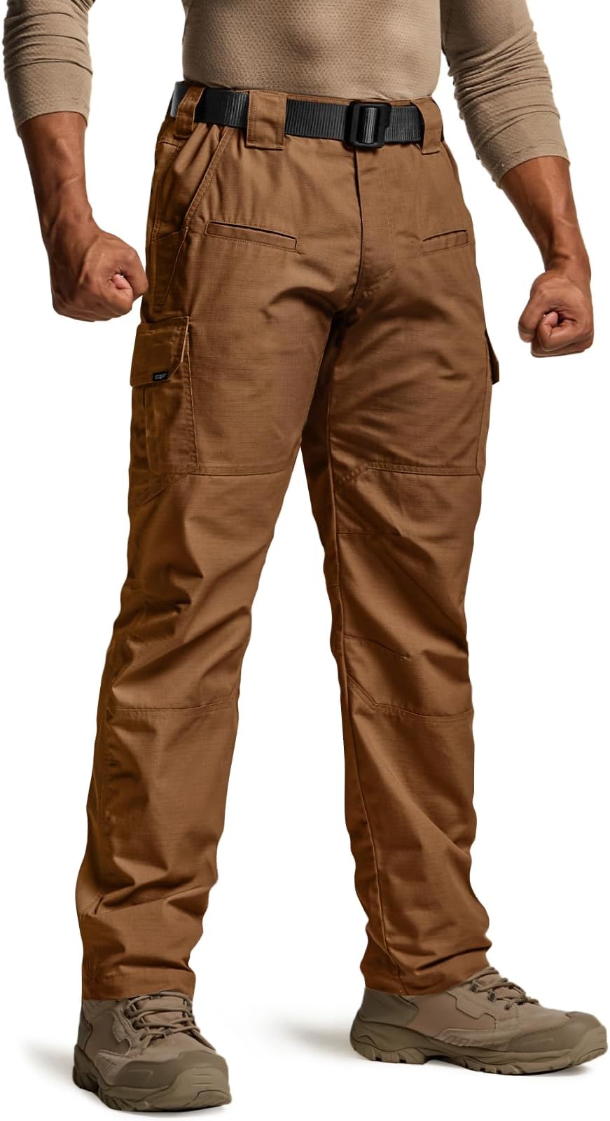 Men's Tactical Pants, Water Resistant Ripstop Cargo Pants, Lightweight EDC Work Hiking Pants, Outdoor Apparel