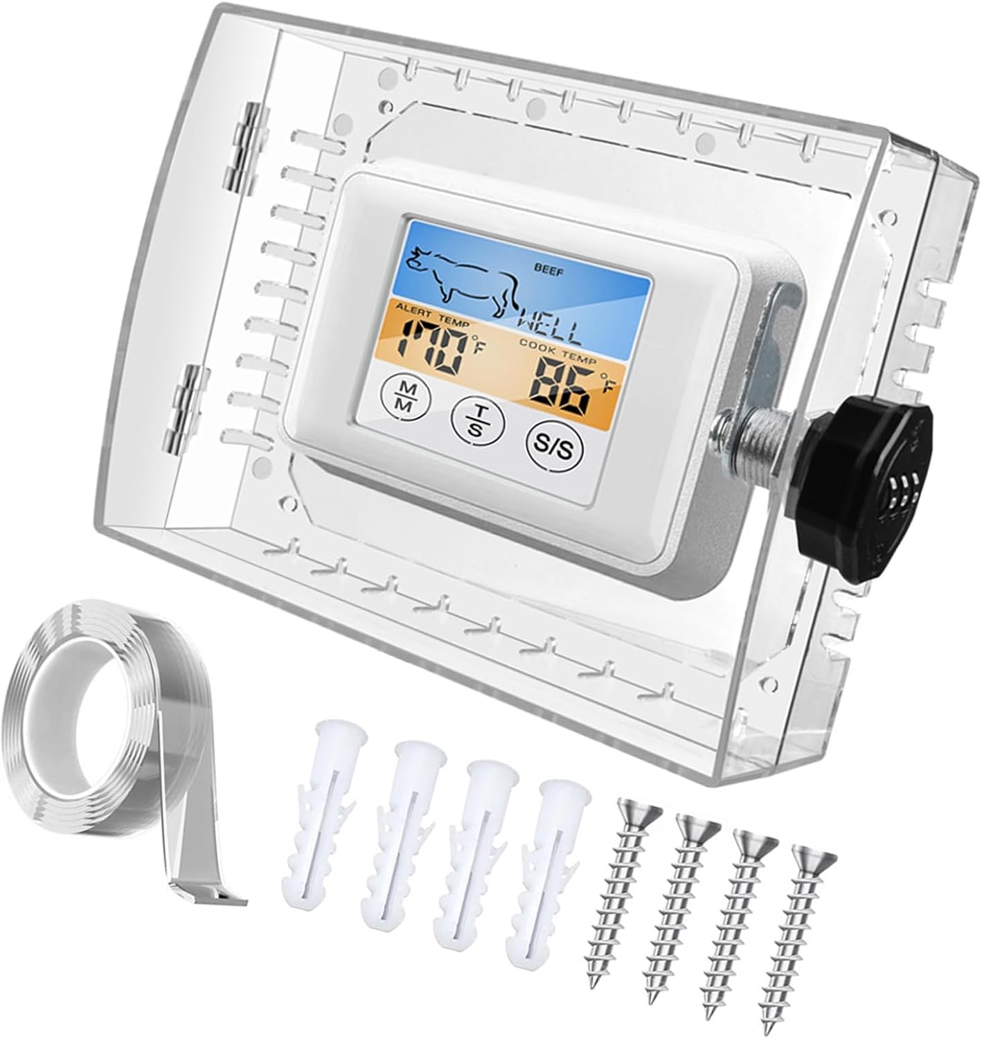 Thermostat Security Lock Box with Clear Designs Includes Combination Lock Accessories for Protecting Wall Thermostats Wall Thermostat Protector