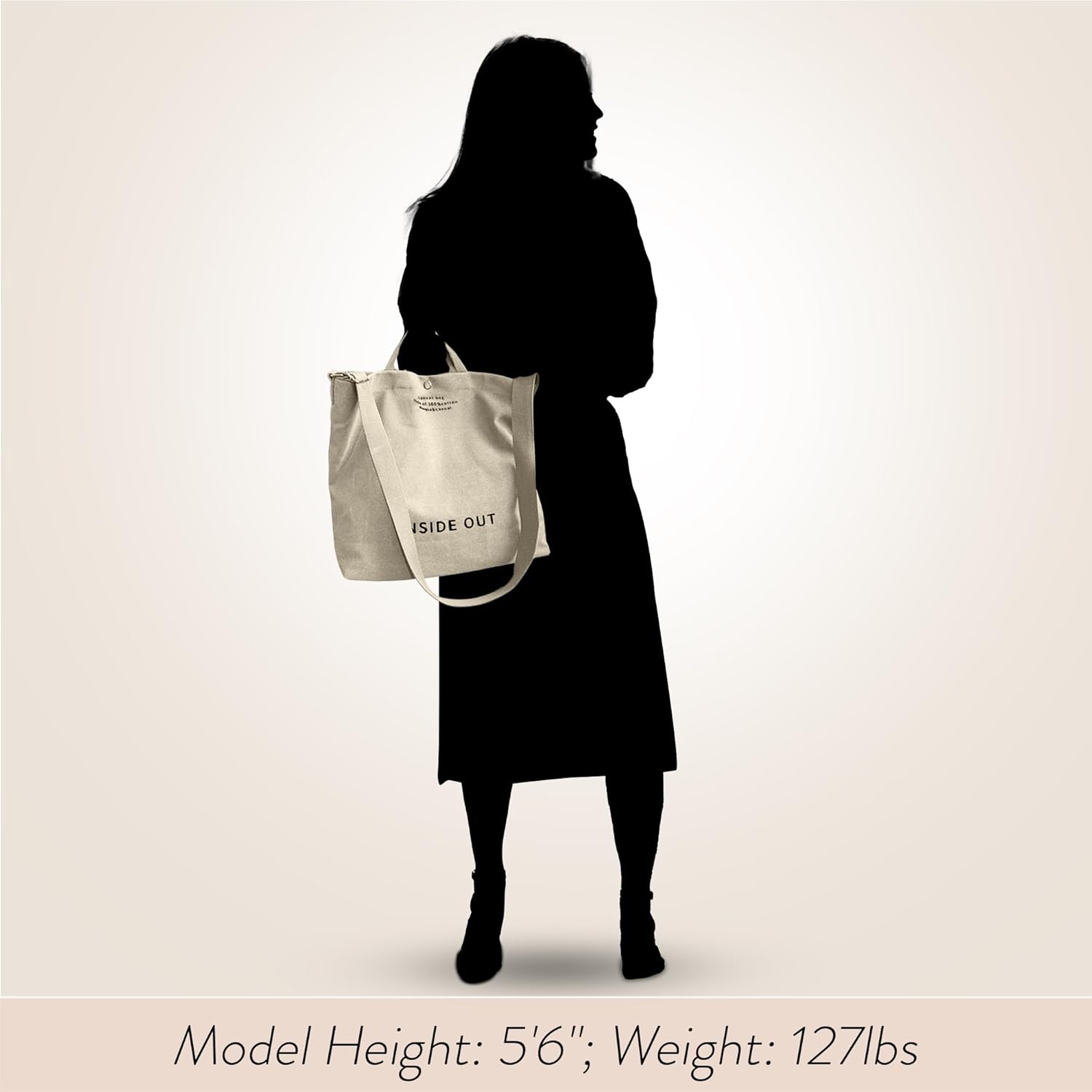 Large Tote Bag for Women, Canvas Bag Women Gift, Fashion Crossbody 16oz Cotton Bag, Large Capacity Shoulder Bag - Image 8