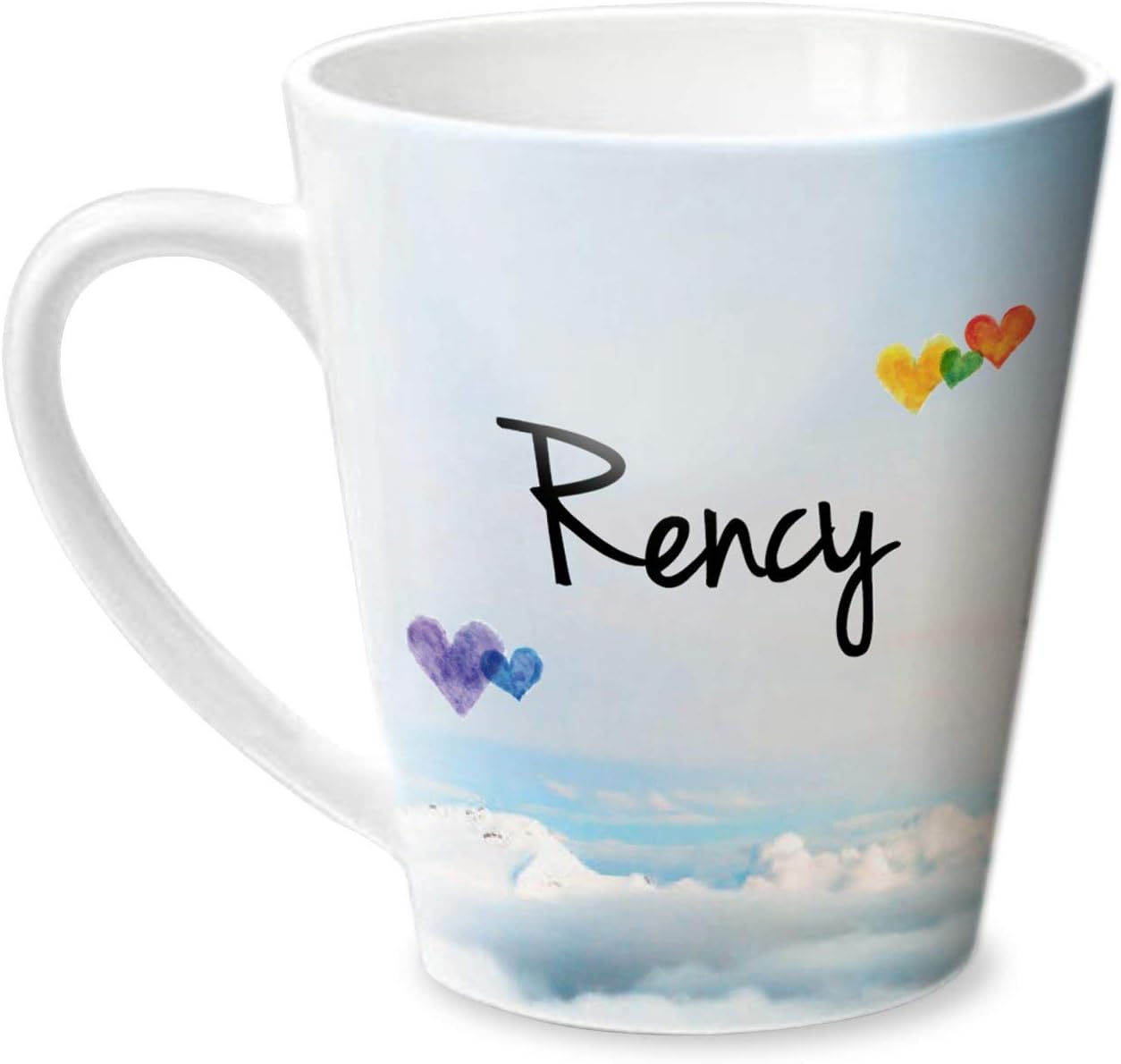 Hot Muggs® Simply Love You Rency Conical Personalised Name Ceramic, 315ml, 1 Unit