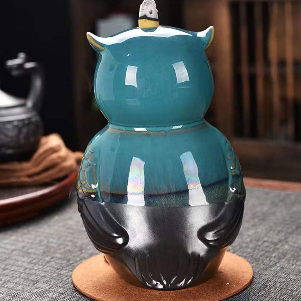 Incense Stick Holder Backflow Incense Burner, Agarwood and Sandalwood Incense Burner, Household Incense Burner, Creative Ceramic Ornaments Incense Holder Incense Holder for Sticks (Color : B)