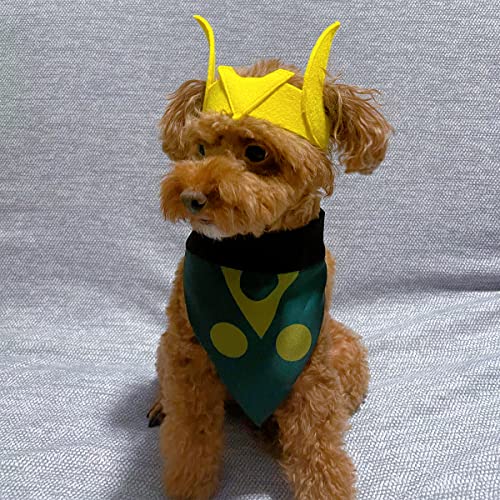 Dog Costume Pet Cosplay Crown And Triangle Scarf For Small Dogs Cats Clothes (Mini Costume) #TOP3