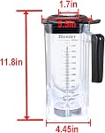 Spare Pitcher Jar for K90, CRANDDI Replacement 80oz Cup with Long Blade Assembly, 2200ml Container for Quiet Blender with Vented Latching Lid, Clear