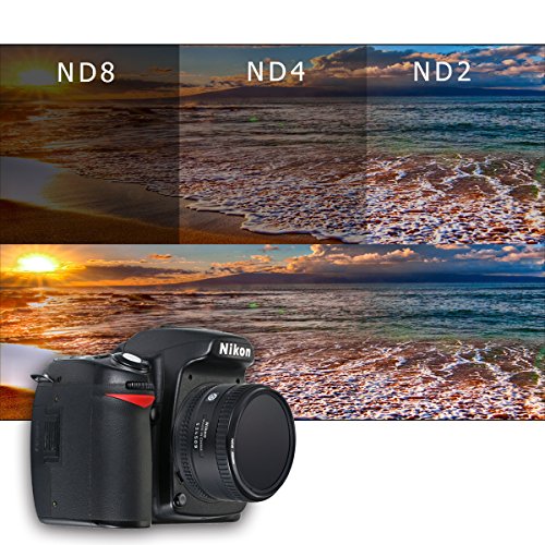 58mm ND2 ND4 ND8 Neutral Density Filters for Canon...