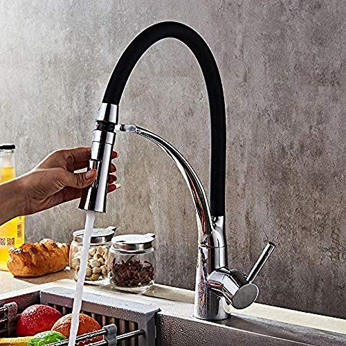Robinet cuisine créatif double jet avec douchette rotative évier - 3