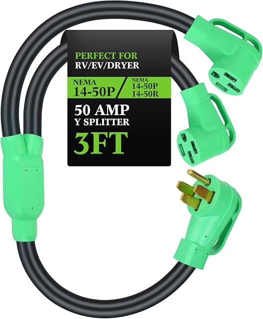 Kanayu 50Amp 14-50 Y Splitter Adapter Cord