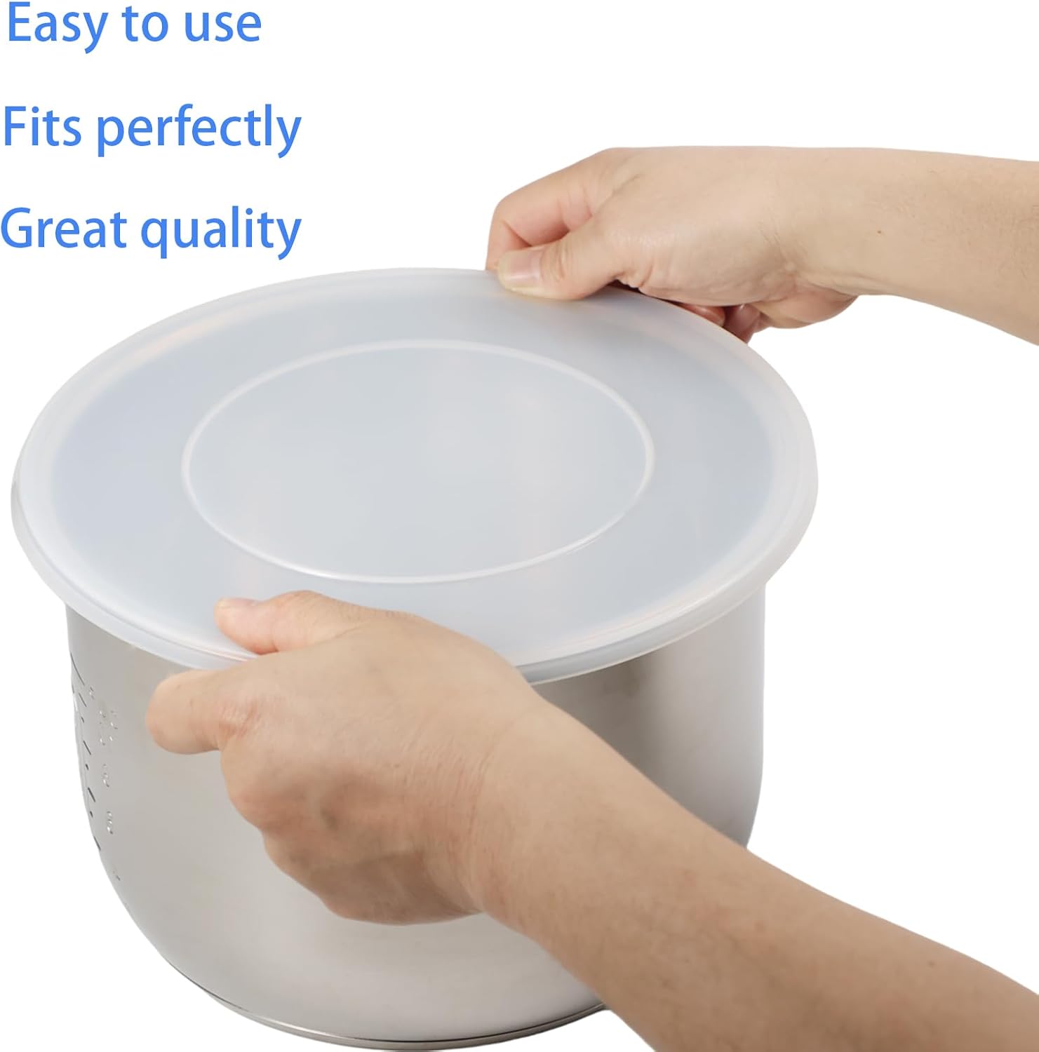 Silicone Lid for Instant Pot 3 QT, 8.1IN Reusable Pot Cover for Instant Pot 3 Quart, Lid 3 qt for Instantpot, Reusable Silicone Lid for Bowl & Food Cover, Accessories for Instapot, Transparent White
