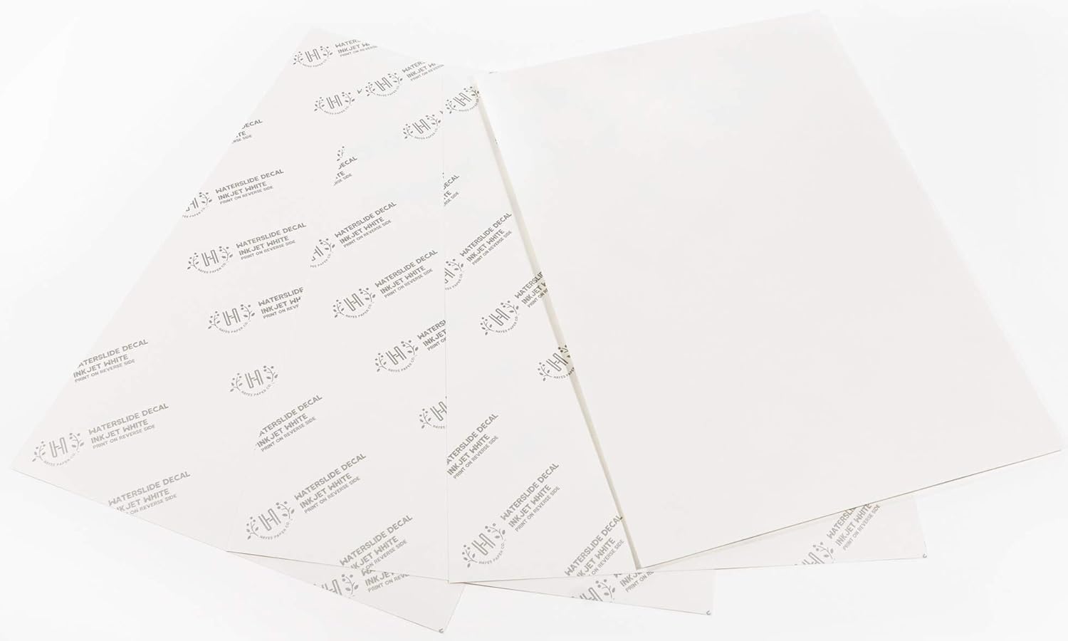 Hayes Paper, Waterslide Decal Paper INKJET WHITE 20 Sheets Premium Water Slide Transfer Paper, Bright White, A3 Size, 11.75 x 16.5 Inch