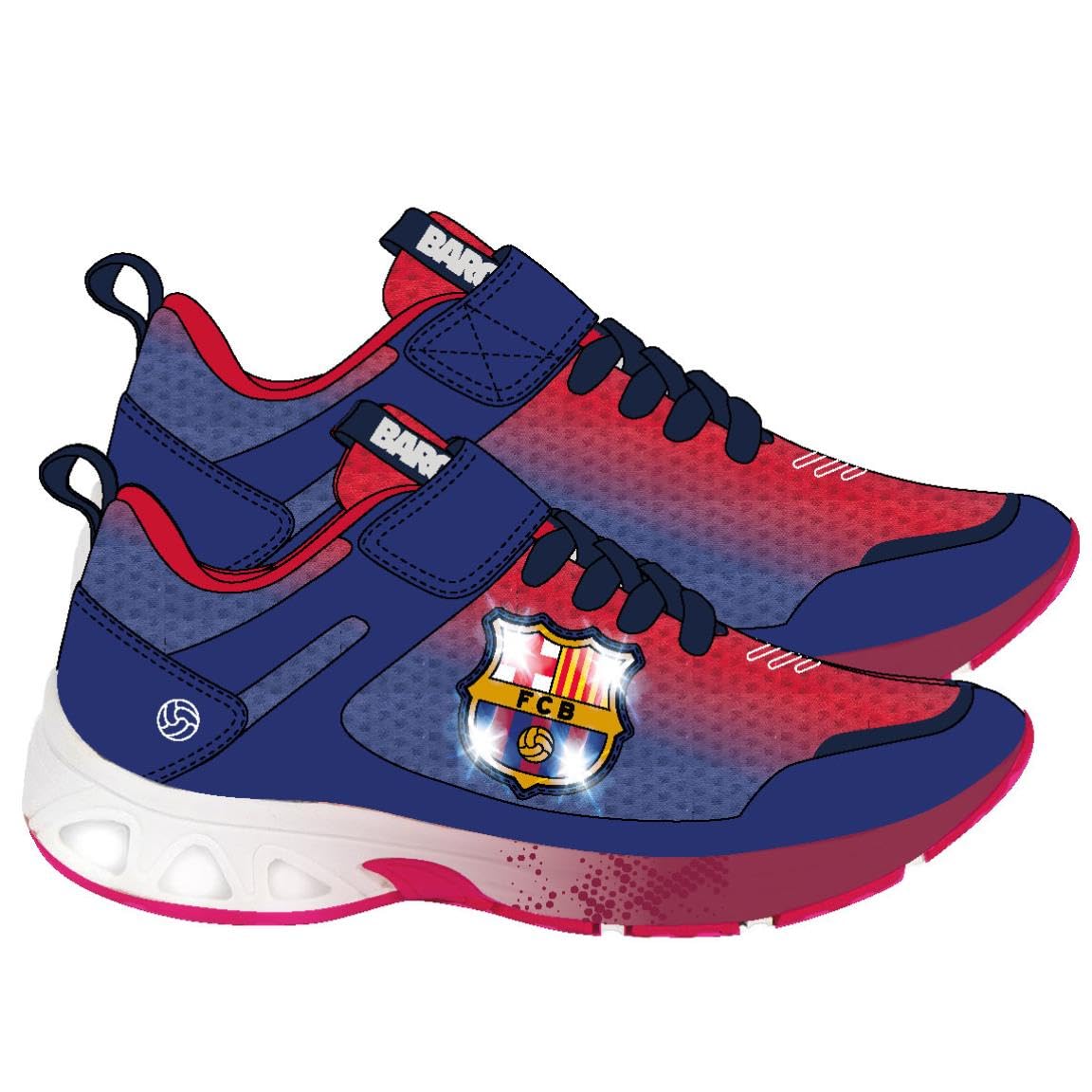 Zapatillas Deportivas Niño FC Barcelona Multicolor Luces Invierno Talla 027