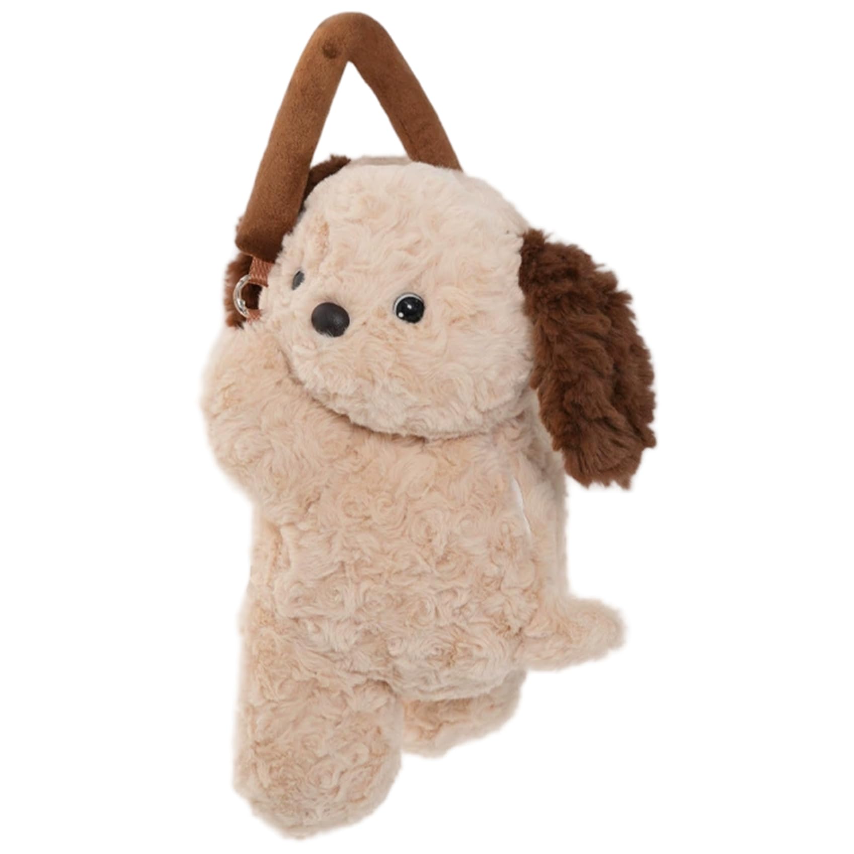 1PC Cute Tissue Box Cover, Hanging Plush Dog Napkin Holder for Car Headrest - Soft Car Tissue Holder for Auto, Home Bathroom Office Decoration, Khaki