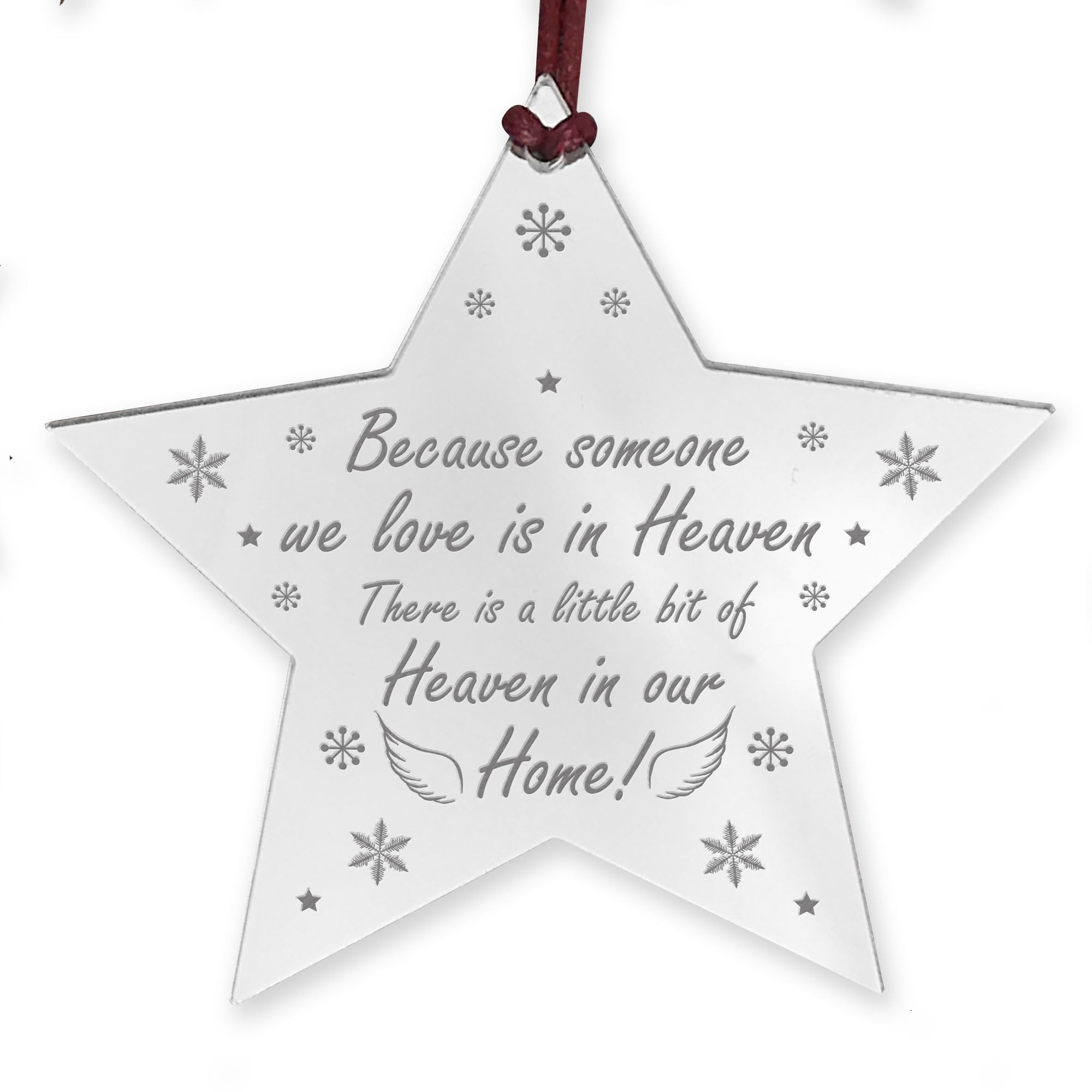 Red Ocean Memorial Decoration For Christmas Tree Someone We Love Is In Heaven Beautiful Memorial Plaque For Mum Dad Grandad Nan Keepsake
