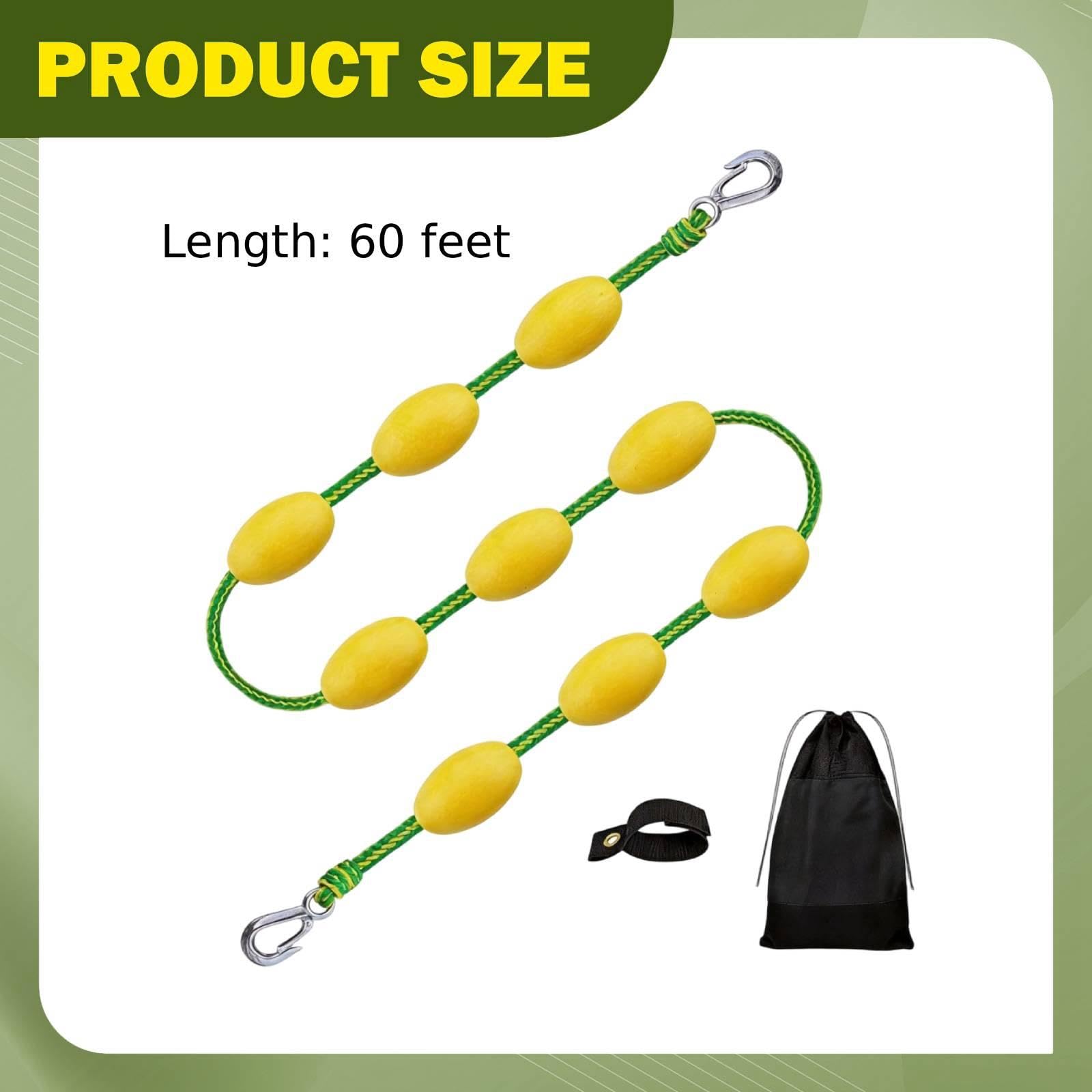 Amagogo Corda Galleggiante per Il Traino di Barche, Fune per Il Traino di Kayak, Robusta Corda Gonfiabile Lunga 18 M, Versatile per Sport Acquatici, Barche da
