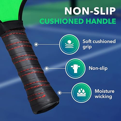 Miniatura 3 de Hajimari 1 pala de pickleball  Aprobado por USAPA, artesanía de fibra de carbono  Diseño ligero con núcleo de polipropileno  Agarre cómodo para un