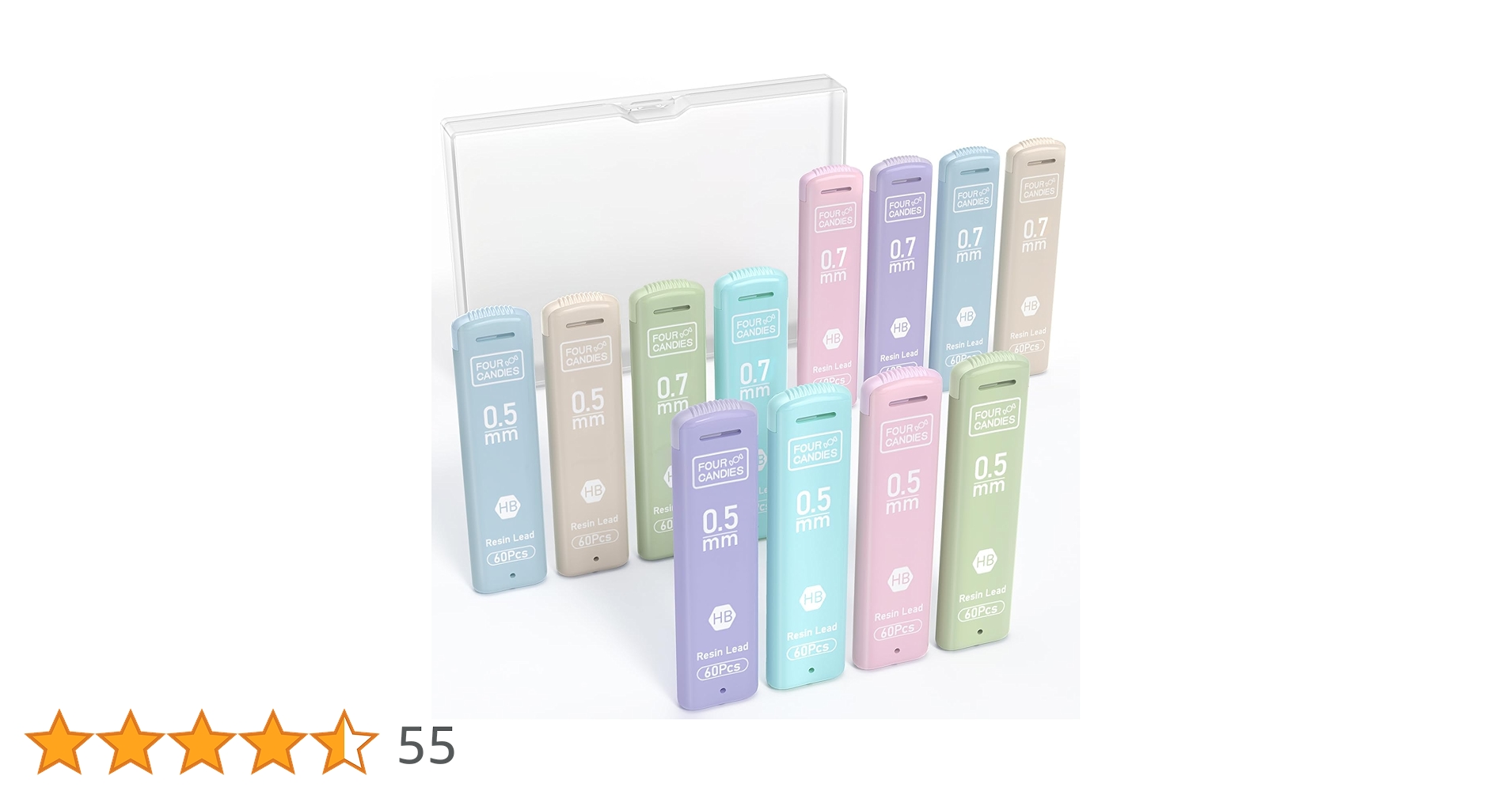 Amazon.co.jp: Four Candies シャープペンシル芯 0.5/0.7mm HB