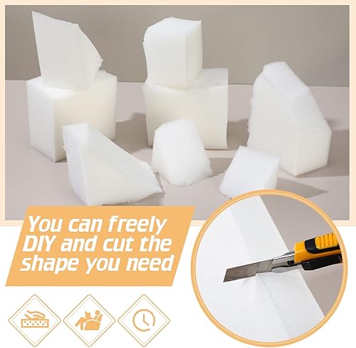 Miniatura 4 de Frienda 4 cojines de espuma para tapicería de 24 x 24 x 5 pulgadas, cojín cuadrado de espuma de alta densidad para sofá, silla de ruedas, acolchado,