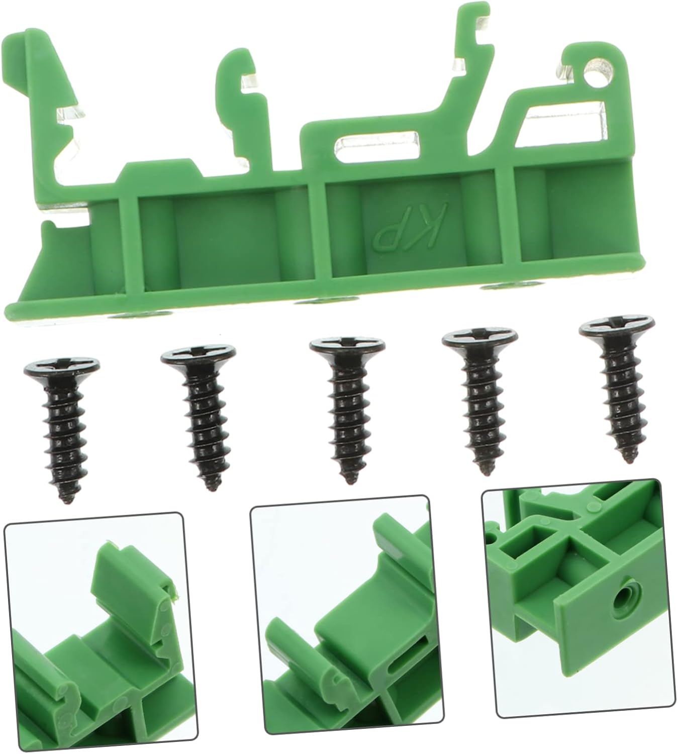 Gatuida 30sets Din Rail Holder Bracket Electronics Mounting Board PCB Din Rail Adapter Terminal