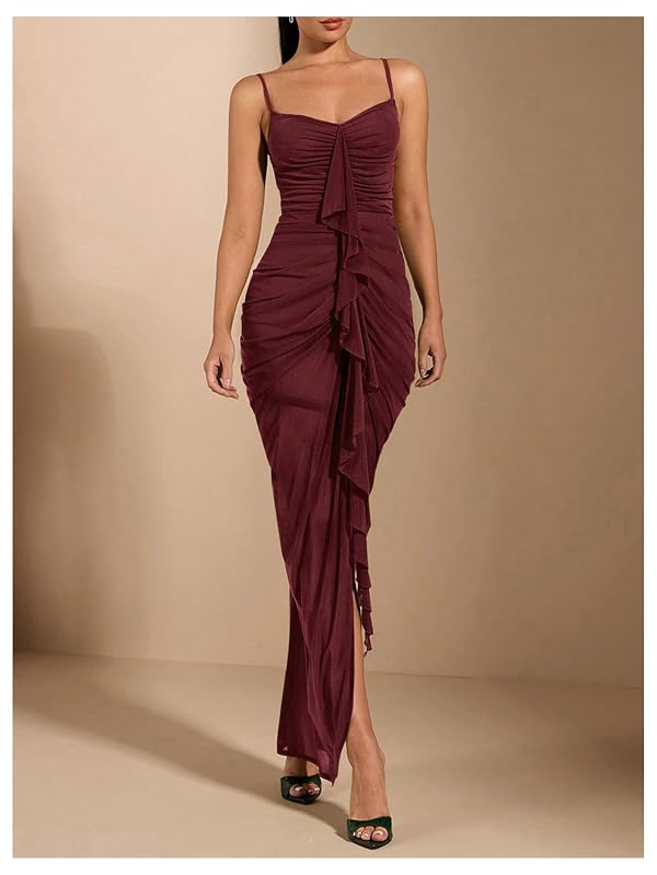 Floerns Women's Ruffle Ruched Cami Dress Cocktail Bodycon Maxi Dresses by Floerns - Used condition - Image 2
