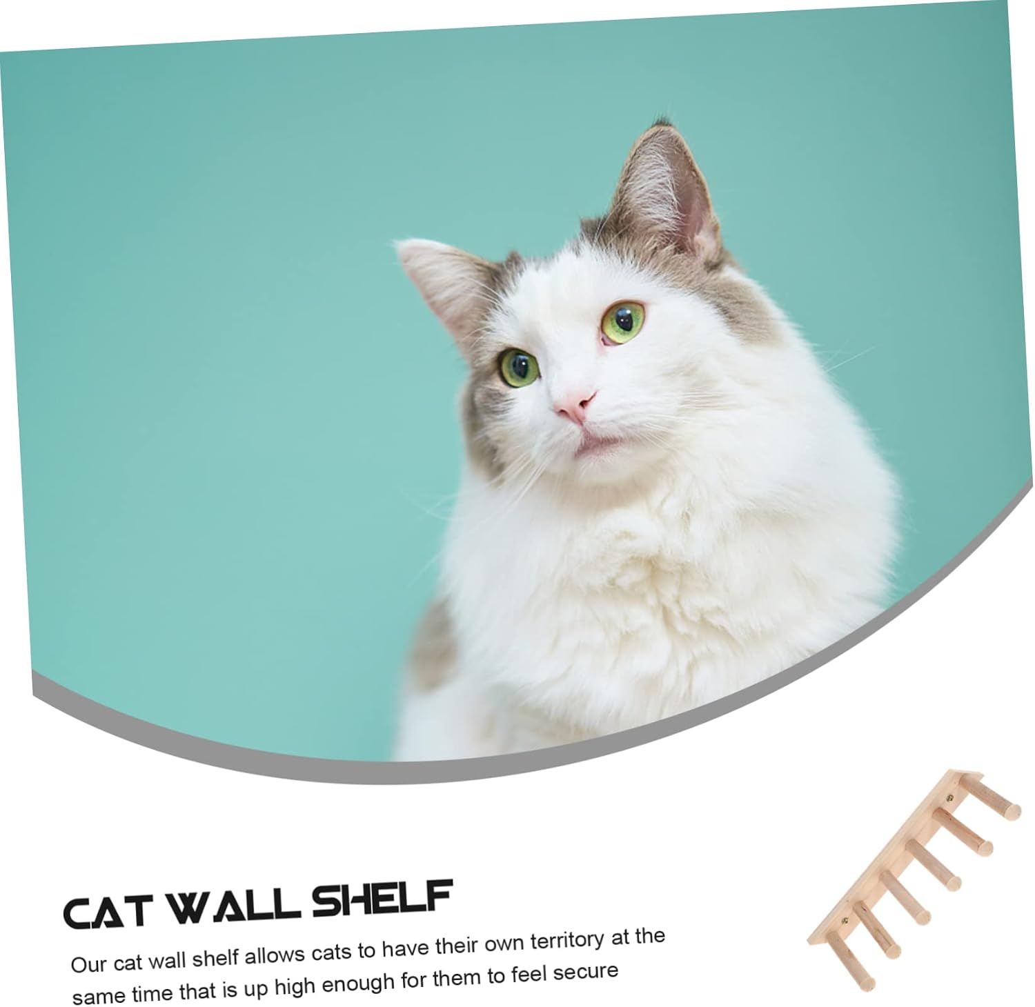 WOONEKY 2pcs Cat Wall Furniture Step Wooden Cat Climbing Shelf for Indoor Use Multi-Level Design and Perches