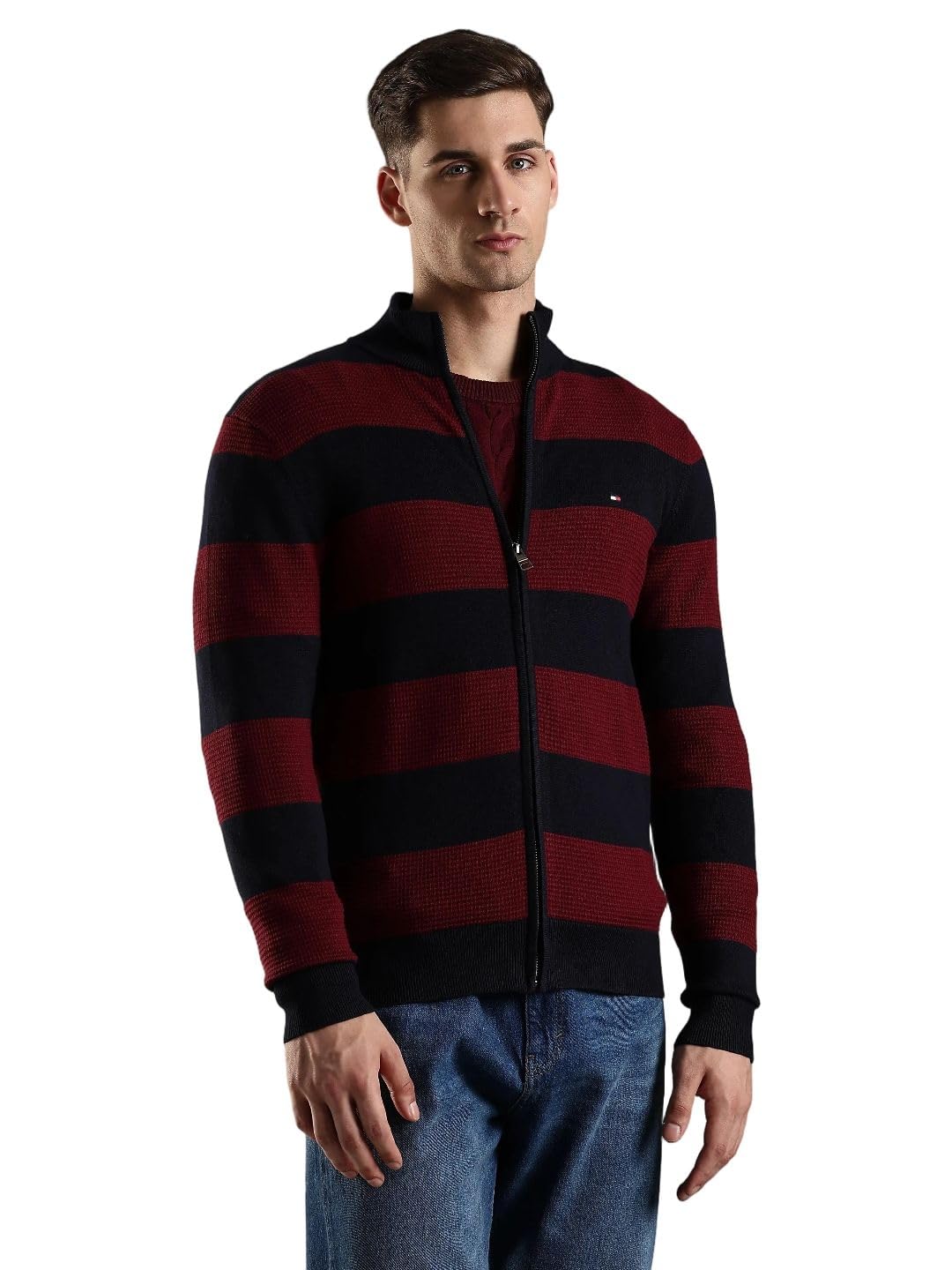 tommy hilfiger Horizontal-stripes cotton regular fit jacket-picture-36