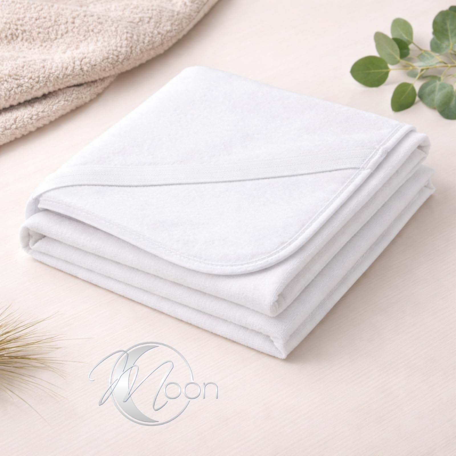 Moon -clean – 2 unidades – Cubrecolchón de incontinencia Molton con gomas en las esquinas – Parte superior de algodón – Impermeable – Fabricado en Alemania (120 x 200)