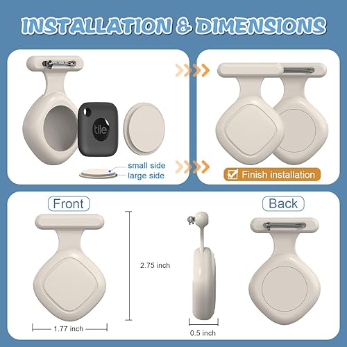 Miniatura 6 de Paquete de 2 Soporte impermeable para azulejos mate para niños, soporte de alfiler oculto de silicona suave para ropa de niños mayores, funda