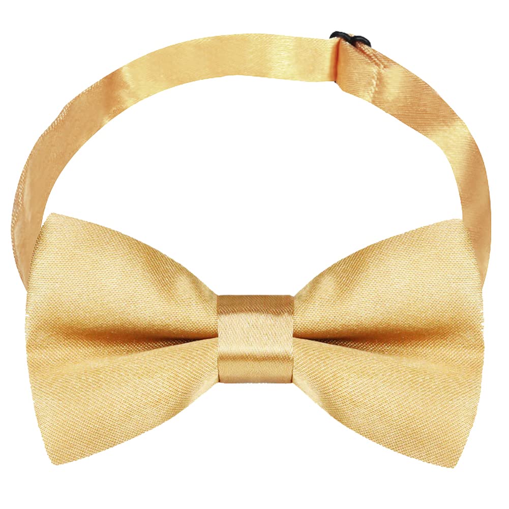 Vesuvio Napoli BOY'S BOWTIE Solid PEACH Color Youth Bow Tie