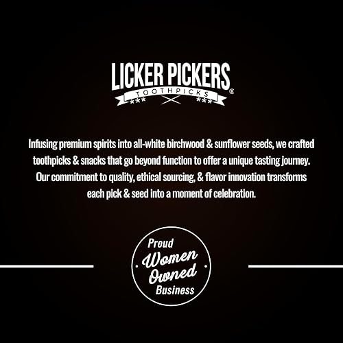 Miniatura 8 de Licker Pickers Vodka Lemon Drop Palillos de dientes - 25 abedul blanco envejecido en licores de primera calidad.