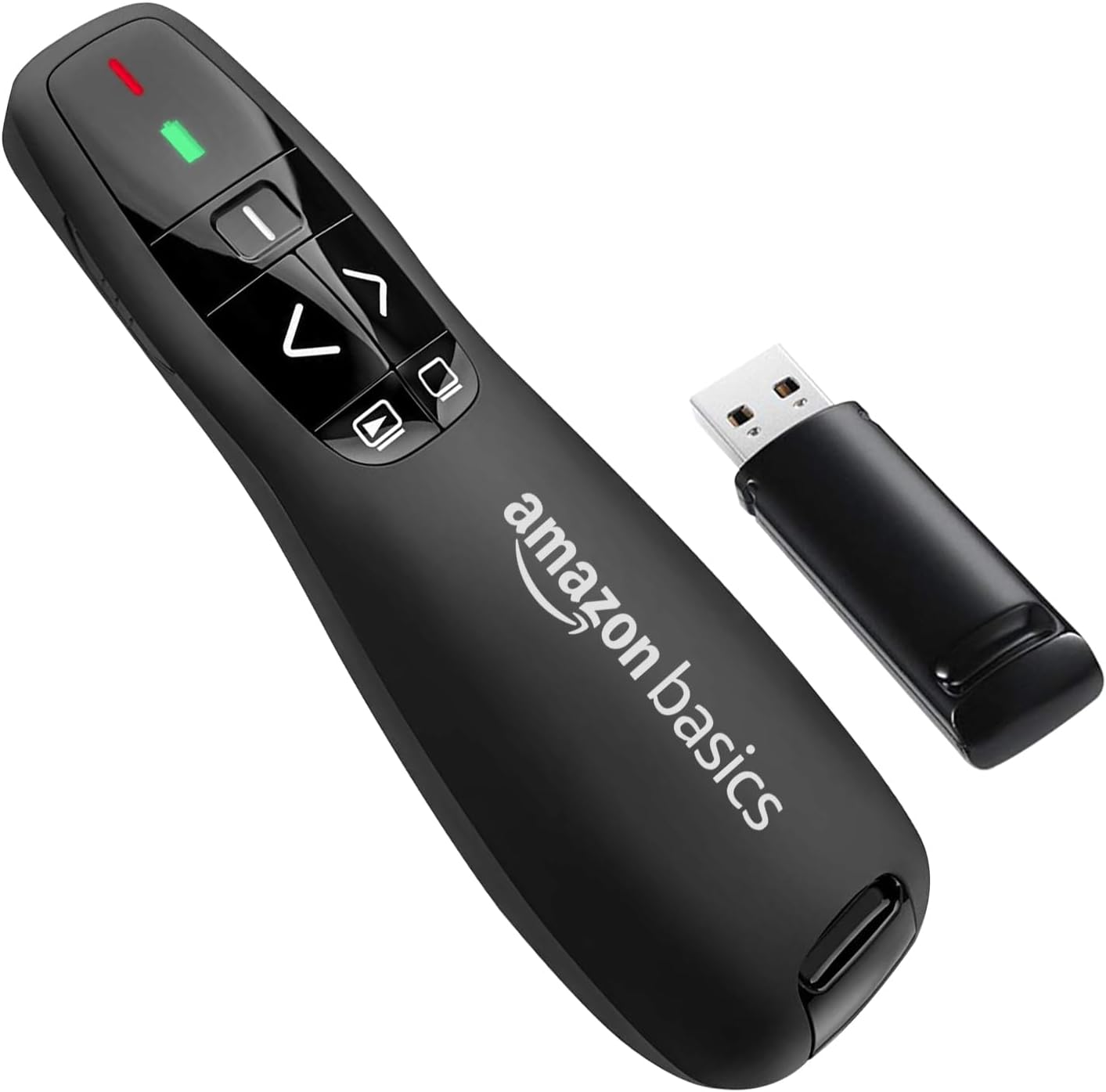 Amazon Basics Wireless Laser Controller for Presentation, with USB Receiver and Battery Indicator (Battery Not Included)