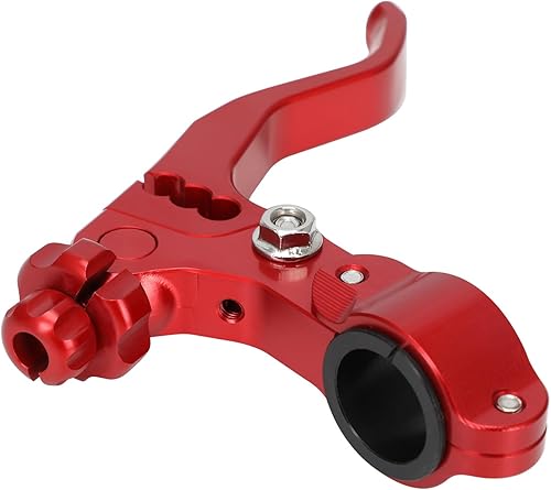 Vista 4 de JFG RACING Palanca de embrague de acrobacias cortas CNC de 0.866 in, 7/8 pulgadas, palanca de embrague universal para motocicleta para CFR250R Rojo