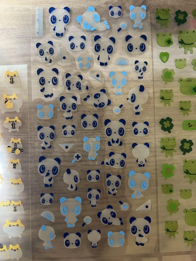 平成レトロ　フワフワうさちゃん　シール　ウサギ　パンダ 平成レトロ パフパフ ふわふわ シール うさぎ かえる ハムスター