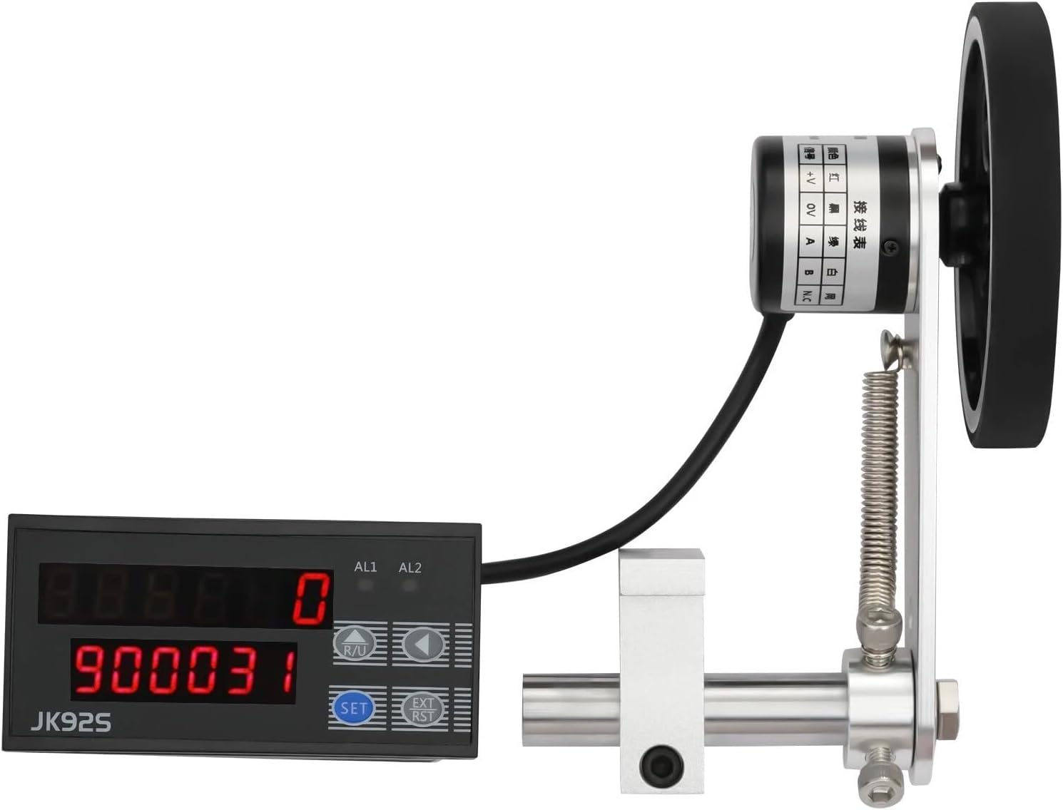 Digital Meter Counter Industrial Length Measuring Tool, Digital Length Meter Counter Rolling Wheel,High Precision 0.01mm Large Range 999,999m for Cloth, Pipe, Wire & Batch Counting