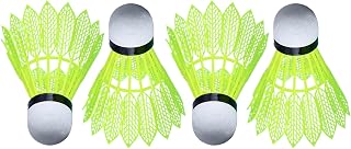 Volantes De Bádminton,Volantes Fluorescentes - Juego De 4 Pelotas Entrenamiento Resistente Al Viento con Alta Visibilidad para Exteriores Gimnasio Parques Escuela