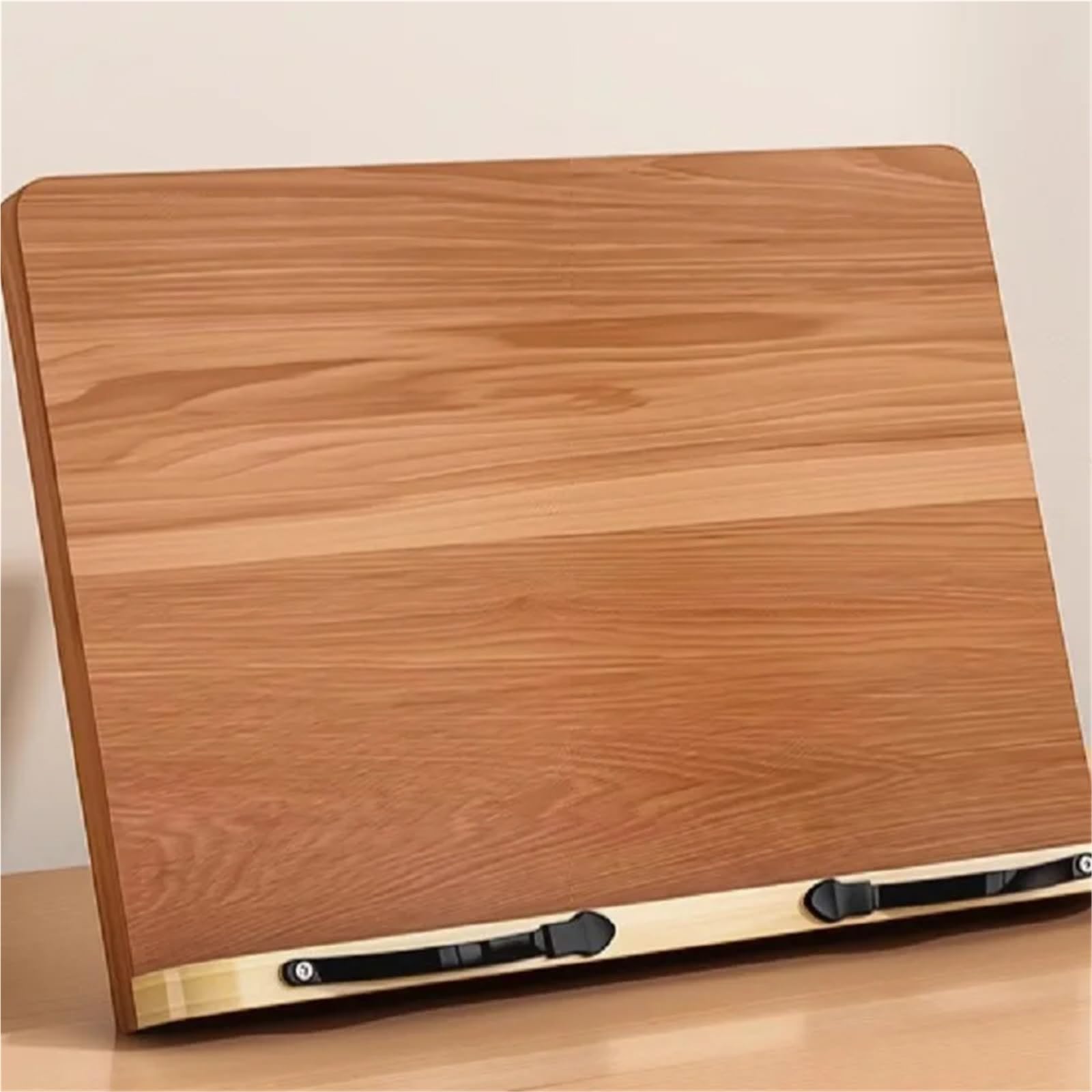 Atril Para Libros Soporte de lectura madera, soporte ajustable for libros, estantería con Clip for cuaderno, escritorio portátil for tomar notas para escritorio(28x20cm)